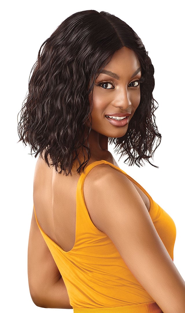 Image of Blunt cut bob blonde with curls