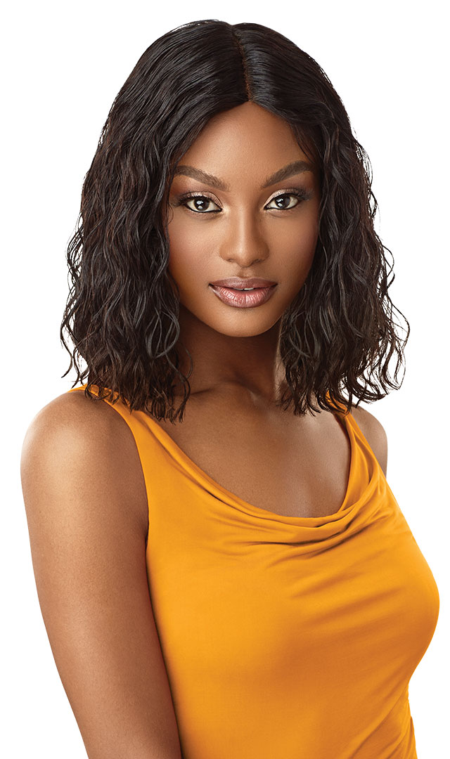 Image of Long blunt cut bob with curls