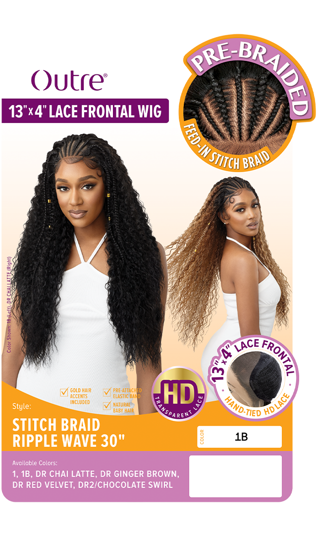 Outre 13x 4 HD Pre-Braided Lace Front Wig Knotless Triangle Part Braids  26